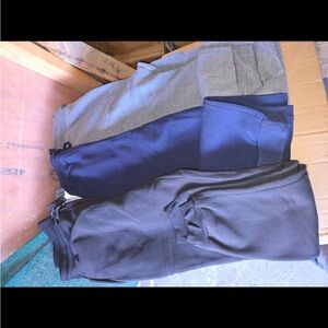 Set of Three Jogger Pants - Gray, Navy, Black